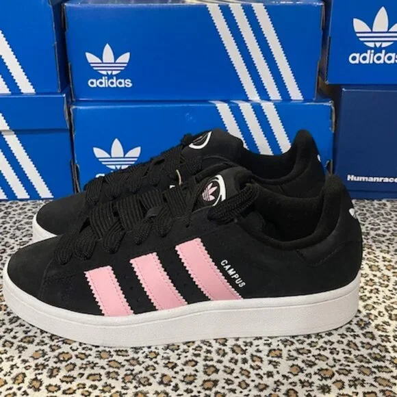 NEW Adidas ORIGINALS CAMPUS 00s Women's Shoes BLK WHITE PINK US Size 8 Authentic - Picture 2 of 7
